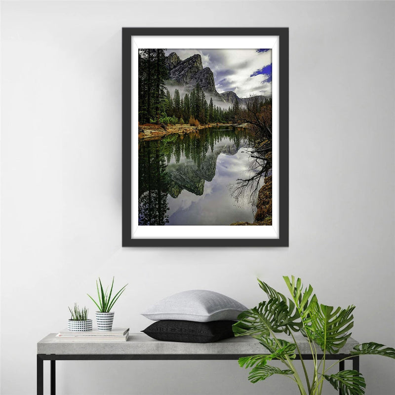 Joli Paysage Naturel Broderie Diamant