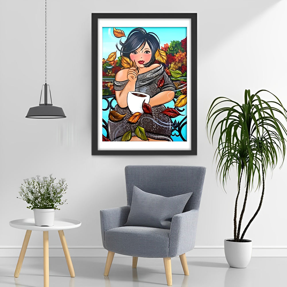 Jolie Fille en Robe Grise Broderie Diamant