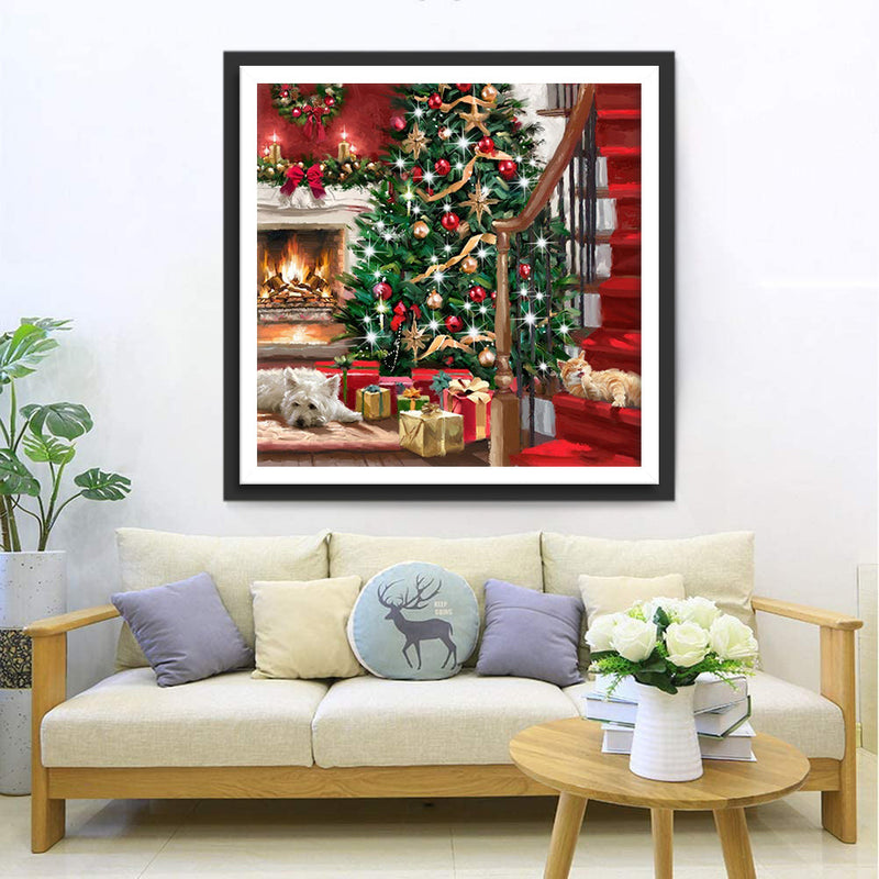 Joyeux Noël Chaleureux Broderie Diamant