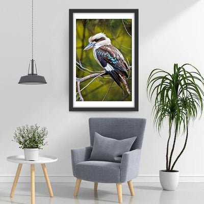 Kookaburra sur la Branche Broderie Diamant