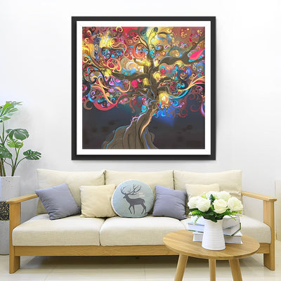 L'arbre Magique Coloré Broderie Diamant