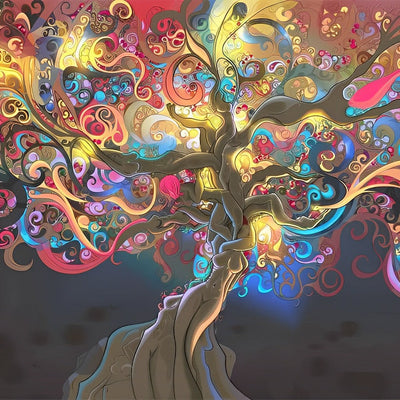 L'arbre Magique Coloré Broderie Diamant