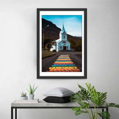 L'église de Seyðisfjörður Broderie Diamant