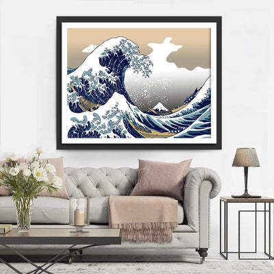 L'ukiyo-e et les Vagues Broderie Diamant