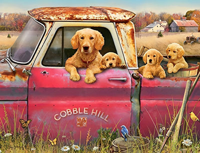 La Famille Golden Retriever Broderie Diamant