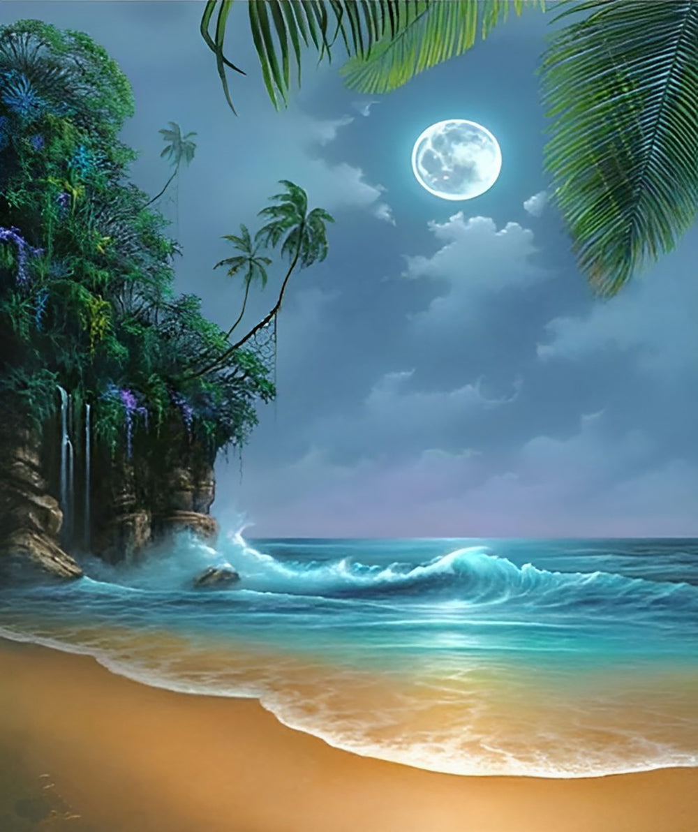 La Forêt Tempérée Humide au Bord de Mer Broderie Diamant