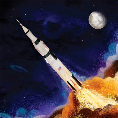 La Fusée et la Lune Broderie Diamant