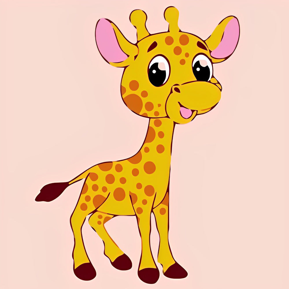La Girafe Cartoon Mignonne Broderie Diamant