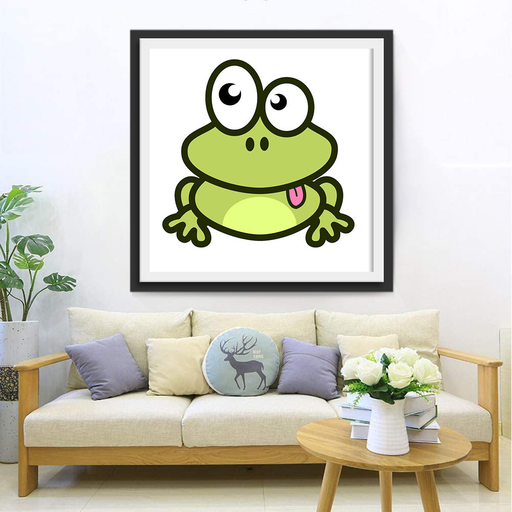 La Grenouille Cartoon Broderie Diamant