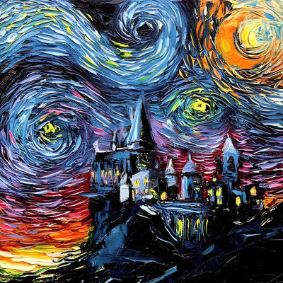 La Nuit Etoilée Abstraite Broderie Diamant