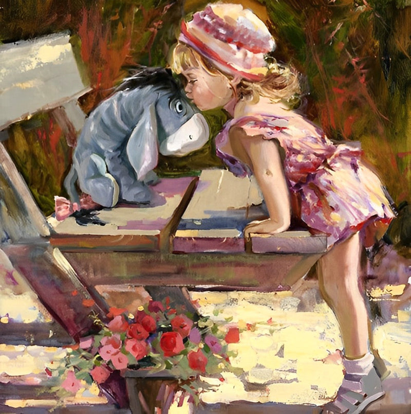 La Petite Fille Embrassant la Poupée d&