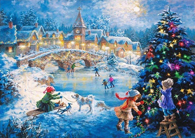 La Rivière de Noël Broderie Diamant