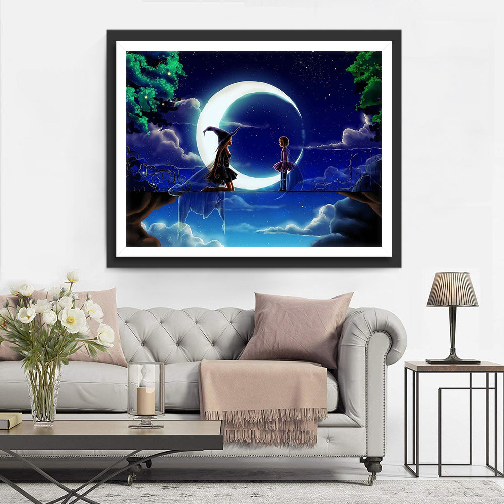 La Sorcière et la Fille Broderie Diamant