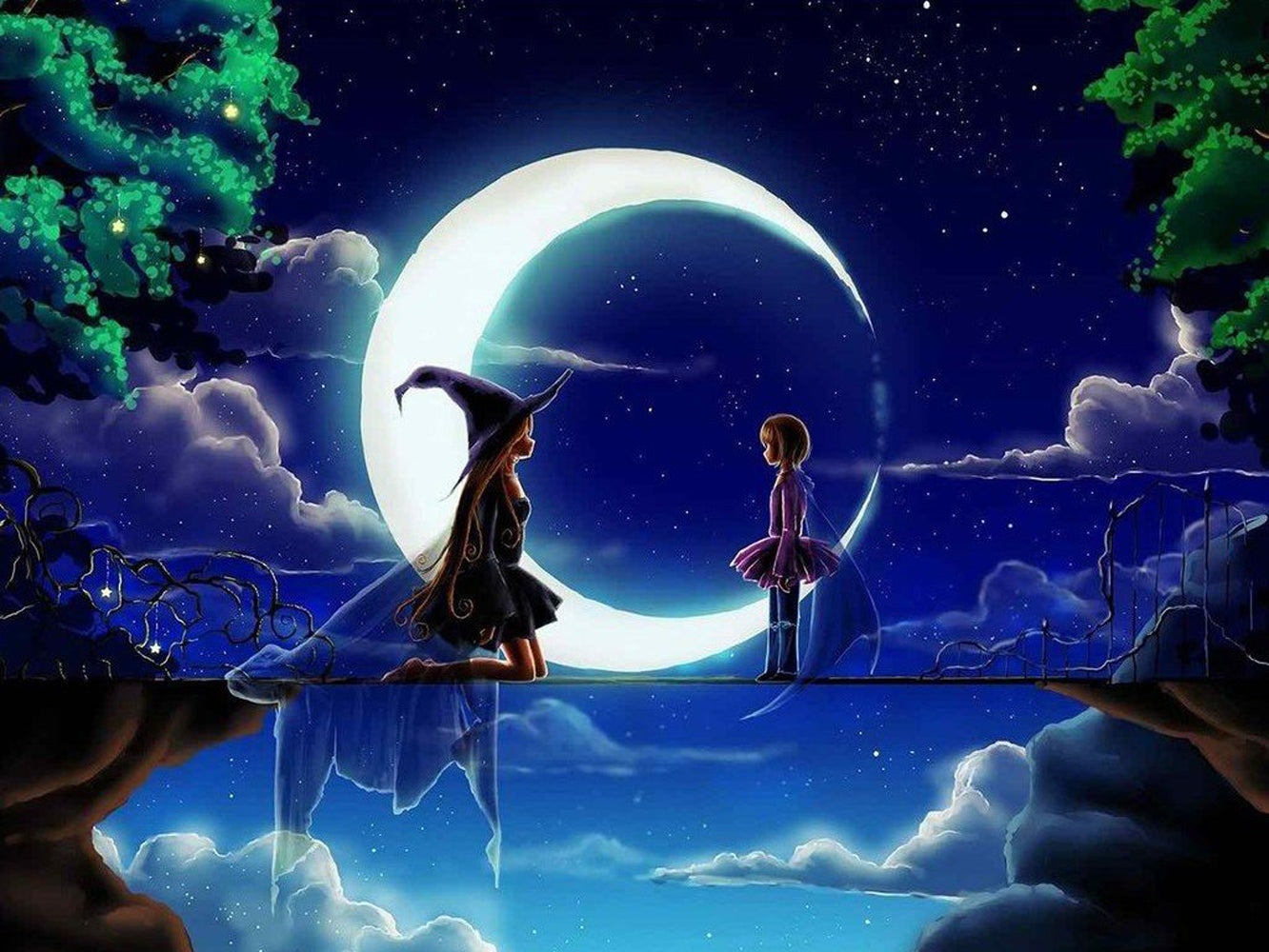 La Sorcière et la Fille Broderie Diamant