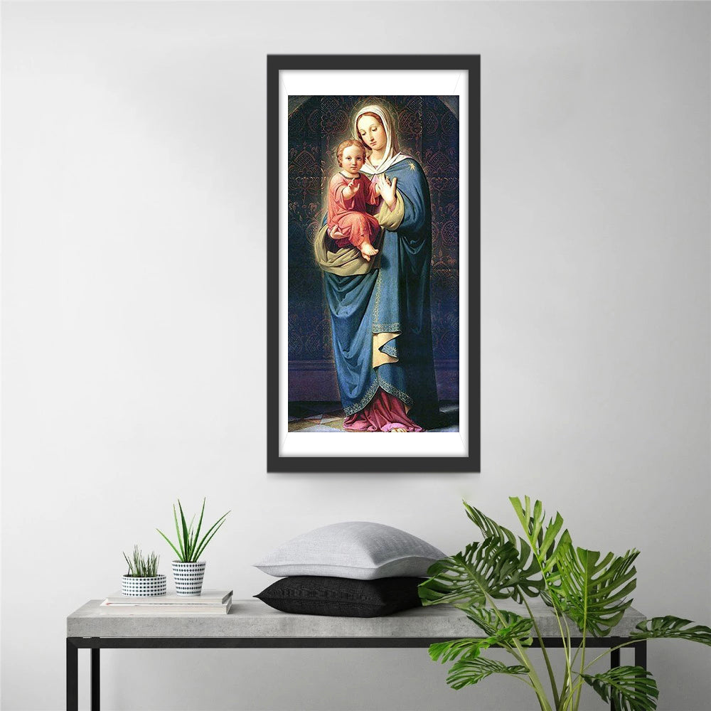 La Vierge et l’Enfant Jésus Broderie Diamant