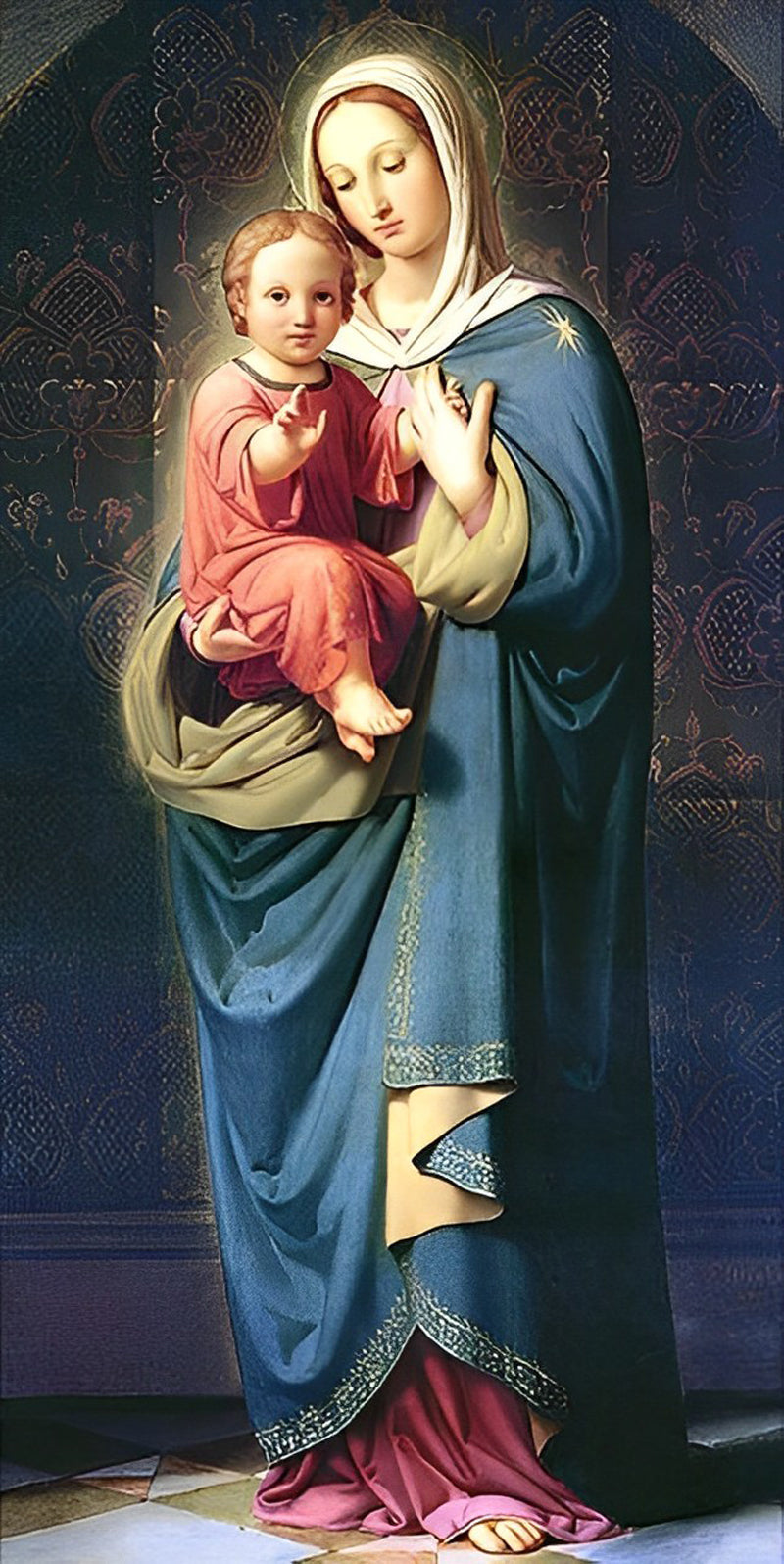La Vierge et l’Enfant Jésus Broderie Diamant