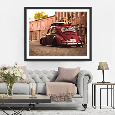 La Volkswagen Coccinelle Rouge Broderie Diamant