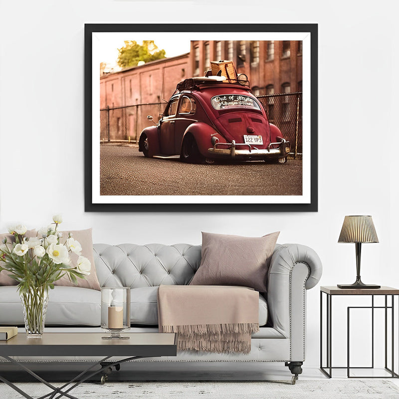 La Volkswagen Coccinelle Rouge Broderie Diamant