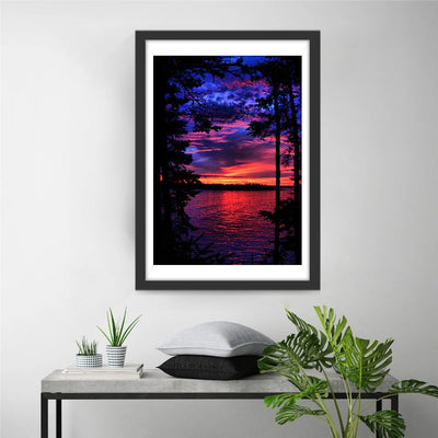 Lac et Paysages Fantastiques Broderie Diamant