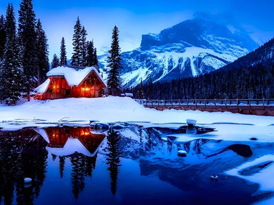 Lac Montagne et Chalet Broderie Diamant
