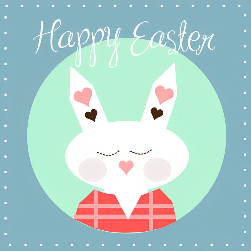 Lapin Blanc de Pâques Fête Cartoon Broderie Diamant