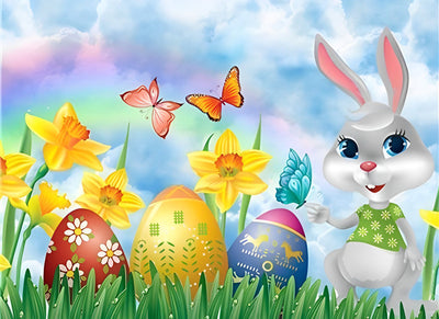 Lapin Gris de Pâques Fête Cartoon Broderie Diamant