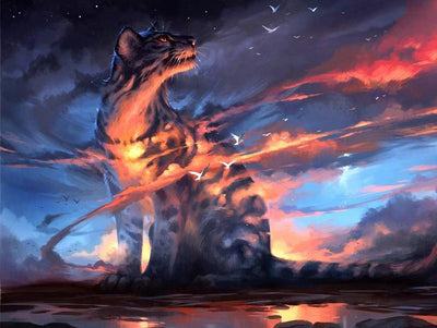 Le Chat et le Ciel Broderie Diamant