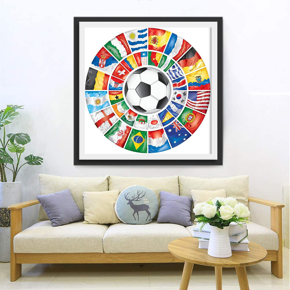 Le Monde du Football Broderie Diamant