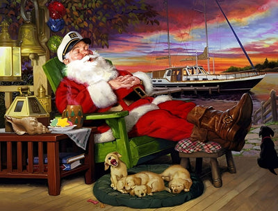 Le Père Noël Capitaine Broderie Diamant