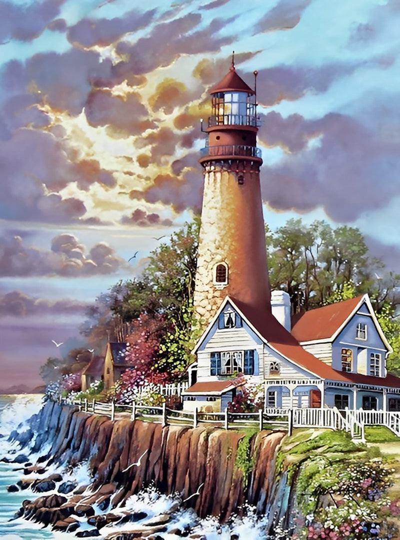 Le Phare et la Maison Broderie Diamant