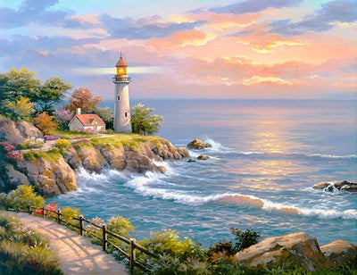 Le Phare et la Mer Broderie Diamant