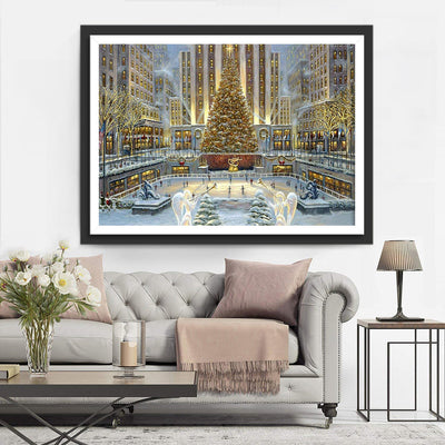Le Rockefeller Center de Noël Broderie Diamant