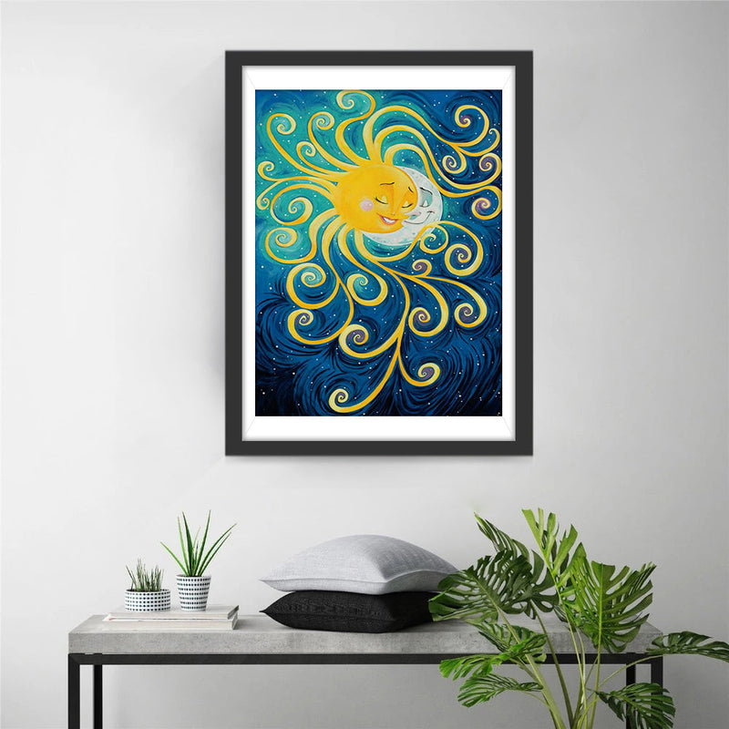 Le Soleil et la Lune Broderie Diamant