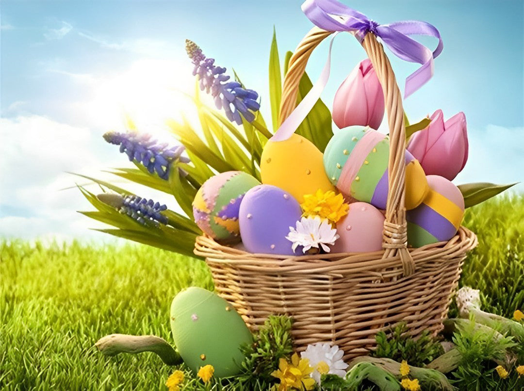 Les œufs de Pâques Fête Broderie Diamant