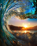 Les Vagues et Soleil Broderie Diamant