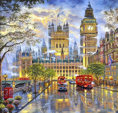 Les Vues de Rue de Londres Broderie Diamant