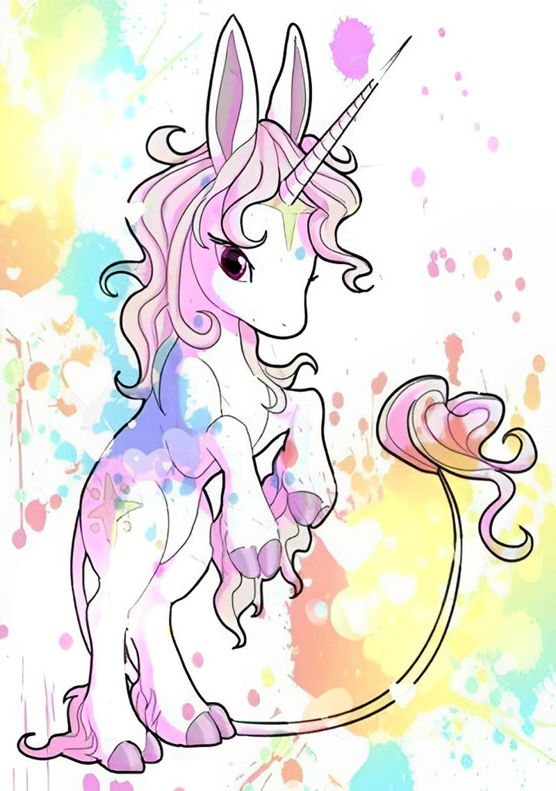 Licorne aux Oreilles de Lapin Broderie Diamant