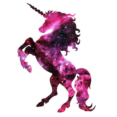 Licorne de Nuages Roses Broderie Diamant