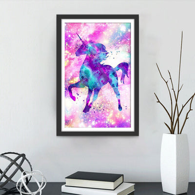 Licorne Multicolore Broderie Diamant