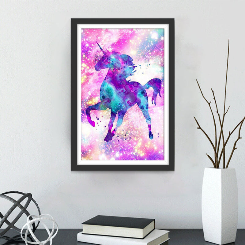 Licorne Multicolore Broderie Diamant