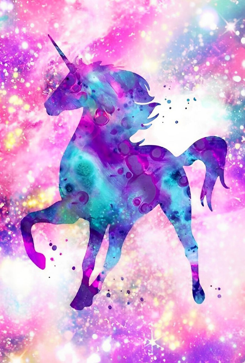 Licorne Multicolore Broderie Diamant