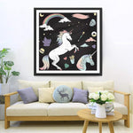 Licornes Dessinées Broderie Diamant