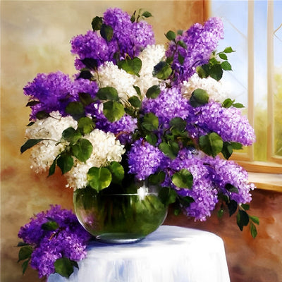 Lilas dans le Pot Broderie Diamant