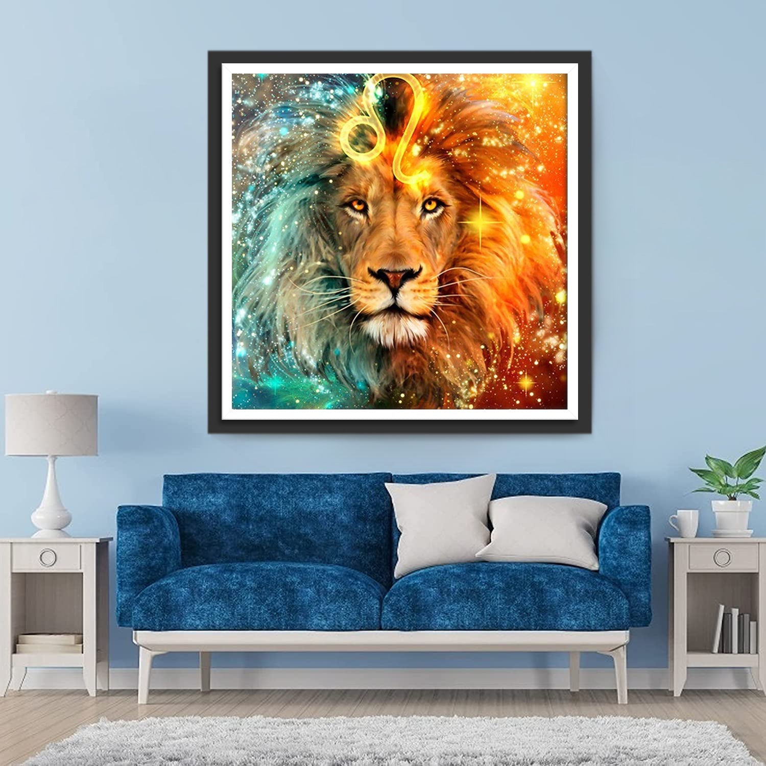 Lion Magnifique Broderie Diamant