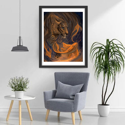 Lion Mythique Broderie Diamant