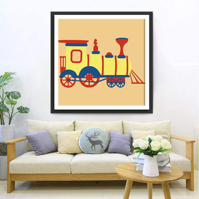 Locomotive Cartoon Broderie Diamant