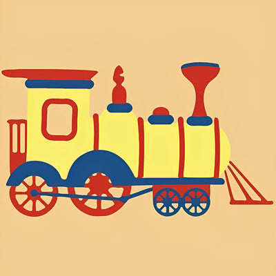 Locomotive Cartoon Broderie Diamant