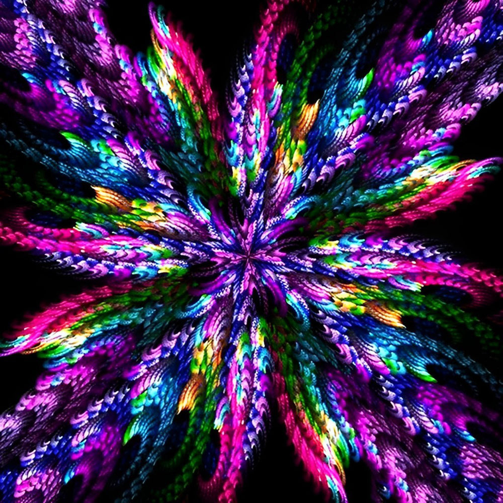 Lotus Abstrait Broderie Diamant