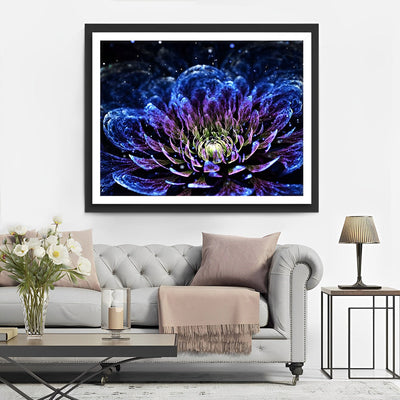 Lotus Bleu Fantastique Broderie Diamant