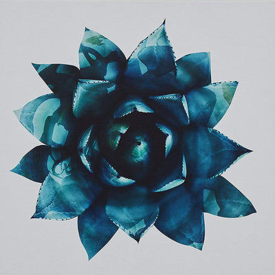 Lotus Bleu Foncé Broderie Diamant